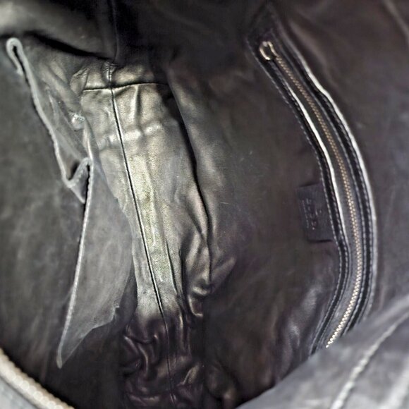 GUCCI Authentic Rare Exotic Python Leather Tote Hobo Large Metallic Blue Handbag - Picture 11 of 16